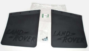 320590 - Genuine Land Rover Rear Mudflaps with Logo (With Brackets) Pair - Series Land Rover