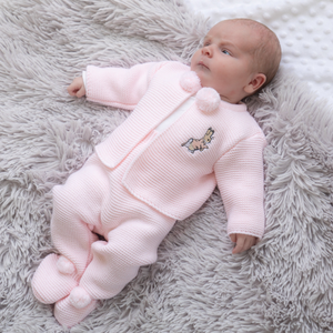 Pink Rabbit Pom Outfit