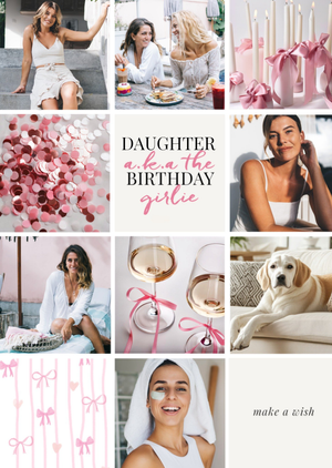 Daughter A.K.A The Birthday Girlie Photo Upload Card