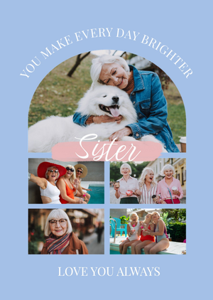 Love You Always Photo Upload Sister Birthday Card