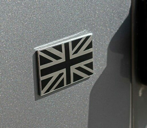DA7637 - Metal Self-Adhesive Black And Silver Union Jack