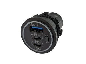 MUD-0085 - USB & Dual USB-C Socket - by MUD UK