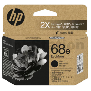HP 68e EvoMore Genuine Black Inkjet Cartridge 7FP22TA - 320 Pages