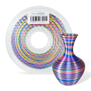 1 x Silk PLA 3D Filament 1.75mm Rainbow Candy PRC23 (Youth Red+Yellow+Deep Blue Gradient) - 1KG