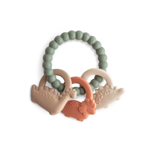 Mushie - Teething Ring - Dinosaur