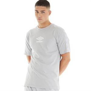Umbro Mens Active Style Small Logo Taped Tee Grey/White