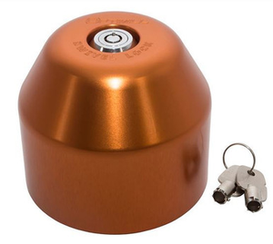 DA8884 - Optimill Quick Release Security Lock for Land Rover Defender Steering Wheel - Anodised in Bright Orange