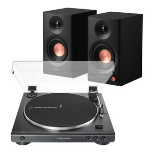 Audio-Technica AT-LP60X Turntable + Edifier MR3 Powered Bluetooth Speakers - Black
