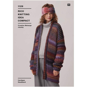 Rico Creative Melange Chunky Cardigan Headband Pattern (1129)