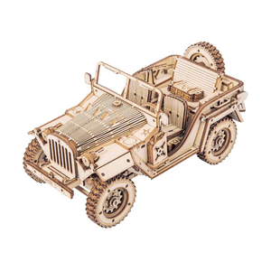 ROKR Army Field Car Wooden Model Kit