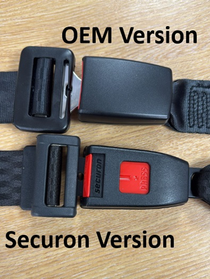 LRC10428 - Black Vinyl Bench Seat and Lap Belt Set - Land Rover Defender, Series 2, 2A and 3