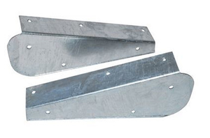 DA1187 - Rear Defender 90 Mudflap Brackets with Galvanised Finish - Comes as Rear Pair
