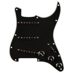 Fender Pre-Wired Strat Pickguard, Pure Vintage 59 w/RWRP Midde, Black