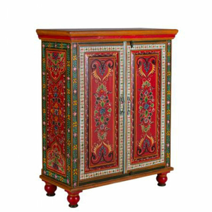 Curated - Hand Painted Folk Style Cabinet
