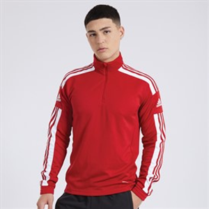 adidas Mens Squadra 21 1/4 Zip Training Top Team Power Red/White