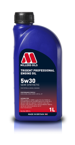 5995 - Millers Oil - 1L 5W30 Trident Professional Engine Oil