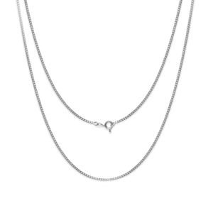 22-Inch 925 Sterling Silver Curb Chain 1.5mm Wide