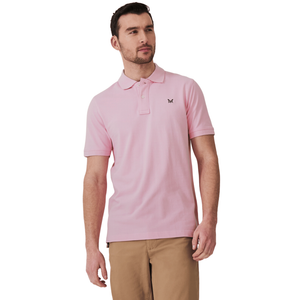 Crew Clothing Mens Classic Pique Short Sleeve Polo Shirt - XL / Classic Pink