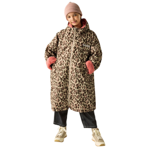 Regatta Kids Spirit Of Adventure Waterproof Changing Robe - 3 - 5 Yrs / Leopard Print