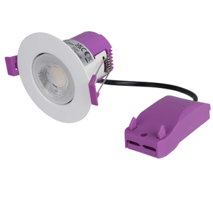 RenuLED 6W LED Fire Rated Tri-Colour Dimmable Tilt Downlight White