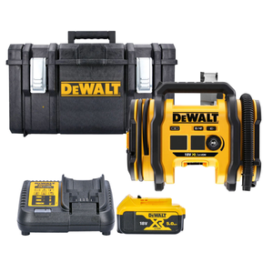 DeWalt DCC018N 18V XR Cordless Triple Source Inflator With 1 x 5.0Ah Battery, Charger & Case