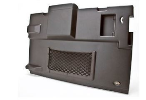 MUD-0011-B - Defender Rear Door Card in Black by Mud UK - Tailgate Door Card for Defenders up to 2002 - Comes Complete with Net