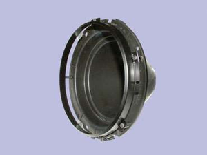 DA3010B - Replacement Headlamp Bowl - 7"  With Black Ring - For all Defender, Series and Range Rover Classic