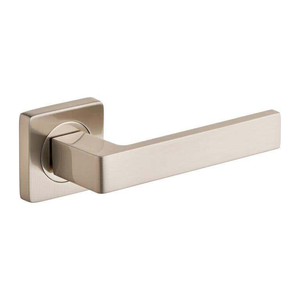Balmoral Lever On Square Rose Door Handle - Brushed Nickel - Internal - Designer Levers