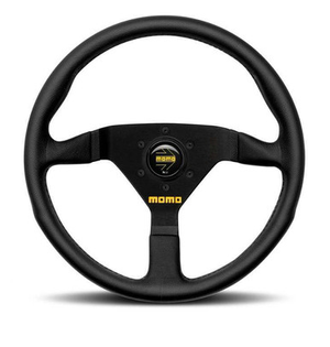 M11111783511L - Defender Momo MOD.78 Steering Wheel in Black Leather - 350mm Sports Wheel - IN STOCK FOR INSTANT DISPATCH