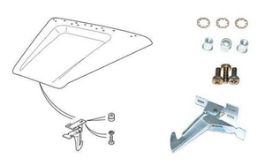 LRC2327 - Land Rover Defender Bonnet Safety Catch Complete with Fitting Kit - Fits from 1994 Onwards