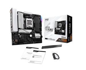 ASRock B850M Pro RS WiFi AMD Ryzen AM5 DDR5 mATX Motherboard - 90-MXBR7-A0UAYZ