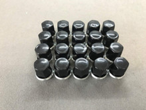 LRC1035 - Black Alloy Wheel Nut Set of 20 Freelander 2, Discovery Sport and Evoque Mk 1 Alloy Wheel Nut