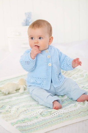 Jacket, Cardigan and Blanket in King Cole Cherish DK and Cherished DK (6288)