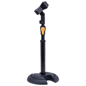 Hercules MS100B Plus Straight Short H-Base Mic Stand w/ EZ Mic Clip