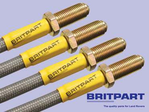 DA2401S - Defender Brake Hose Kit - Stainless & Braided - Standard Height Defender 90/110 TD5 No ABS