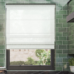 Pescara Voile, Vintage White - Roman Blind