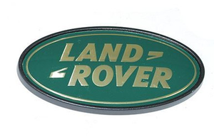 DAH100680 - Land Rover Rear Badge in Green and Gold - Fits to Any Flat Surface on Range Rover or Land Rover - Genuine Land Rover