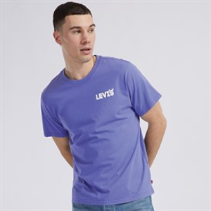 Levi's Mens Relaxed Fit T-Shirt Bleached Denim