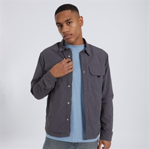 Brave Soul Mens Pearson Overshirt Grey