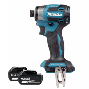 Makita DTD173Z 18V LXT Cordless Brushless 1/4" 180 Nm Impact Driver With 2 x 5.0Ah Batteries