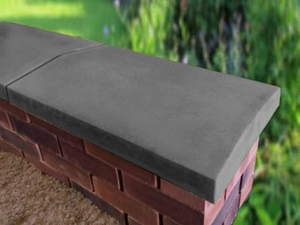 Charcoal Twice-Weathered Apex Coping Stone 600mm x 280mm x 30/40mm - Classical Creations