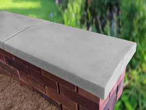 Grey Twice-Weathered Apex Coping Stone 600mm x 140mm x 30/40mm - Classical Creations