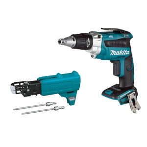 Makita DFS250ZC LXT 18V Brushless Drywall Screwdriver - Body Only & 191G73-7 Auto feed Attachment