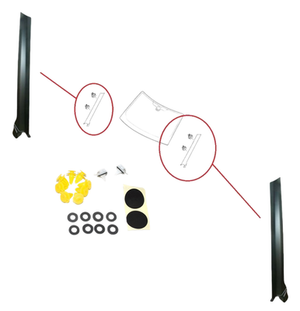 LRC10424 - Windscreen Exterior A Pillar Finisher Set - Discovery 3 and 4 - Includes Fixings