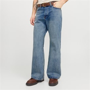 JACK & JONES Mens Toby Cooper AM 768 High Rise Flared Jeans Blue Denim
