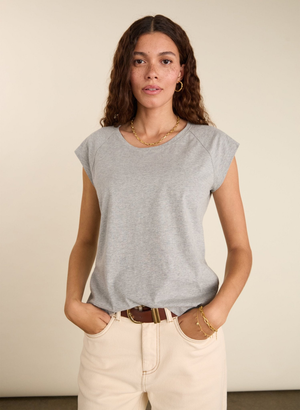 Catherine Organic Cotton Tee - UK 14 | EU 40 | US 10 / Grey Marl
