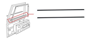 LRC2765 - Pair of Front Inner Waist Seals for Land Rover Defender - Fits Left and Right Side - Defender from 1984-2016