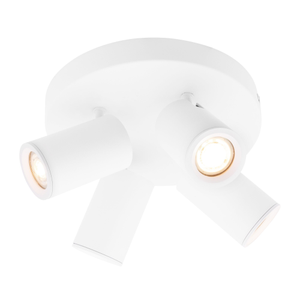 LED Ceiling Spotlight With 4 Lights - GU10 - Dimmable - Adjustable - White - Round