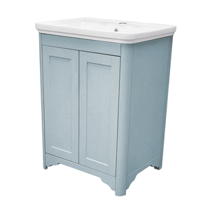 Country Vanity Unit & Basin Denim Blue Ash 600mm