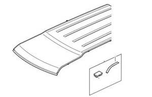 LR018082 - Left Hand Front Section of Roof Finisher for Land Rover Discovery 3 & 4 - For Vehicles with Short Roof Rails - Genuine Land Rover